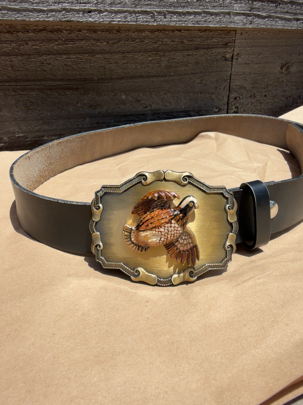 Vintage 1977–1978 Raintree Quail Western Belt Buckle