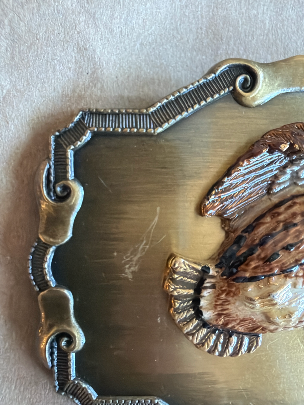 Vintage 1977–1978 Raintree Quail Western Belt Buckle