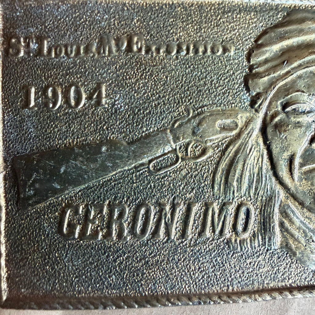 Pre-Owned D.C. Seltzer Geronimo 1904 St. Louis Exposition Commemorative Belt Buckle