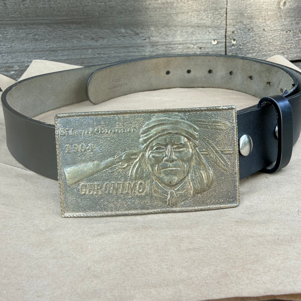 Pre-Owned D.C. Seltzer Geronimo 1904 St. Louis Exposition Commemorative Belt Buckle