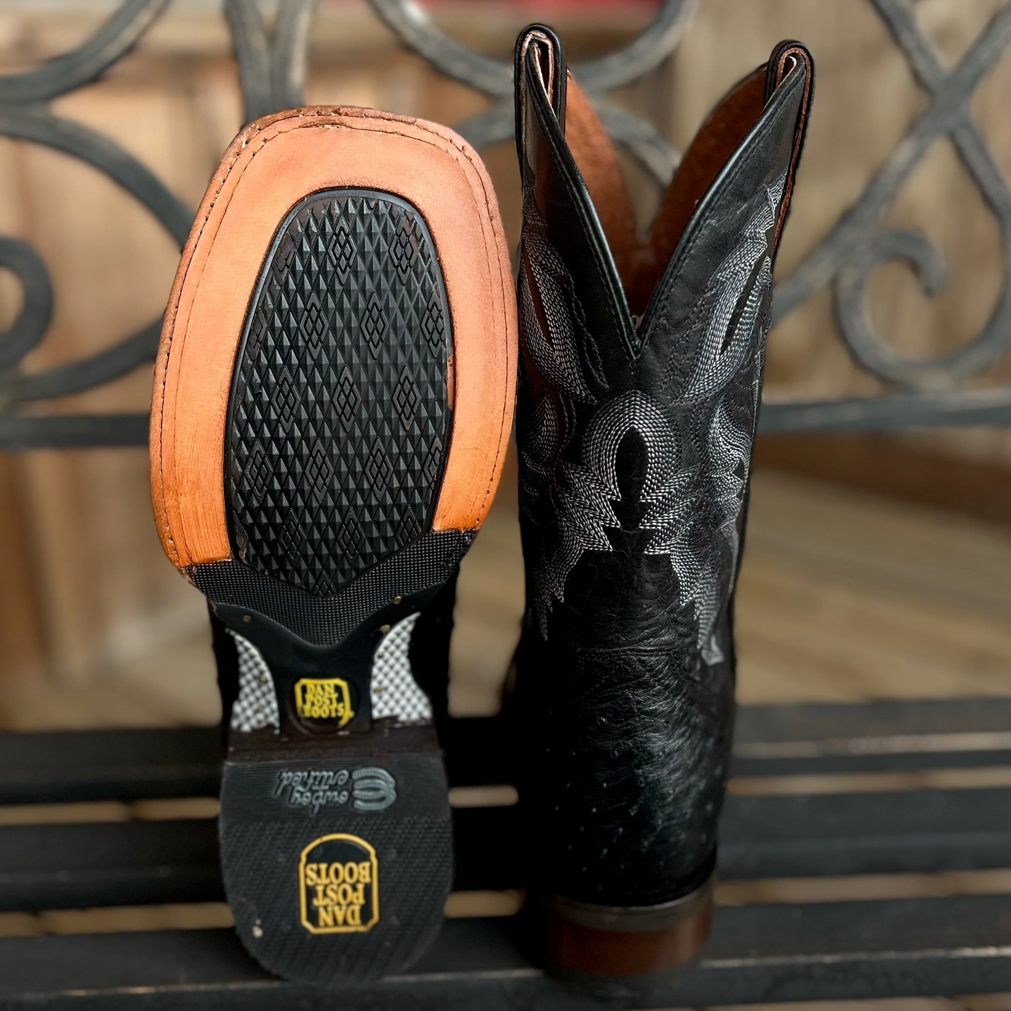 New Dan Post Men’s Full Quill Ostrich Cowboy Boots