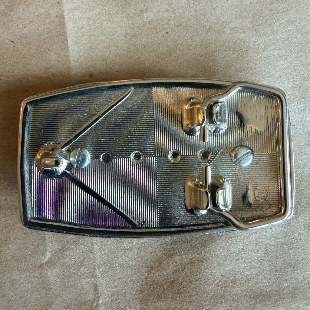 Pre-Owned Southwestern-Style Belt Buckle with Turquoise-Color Cabochon