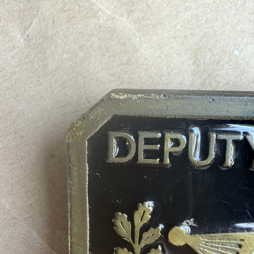 Pre-Owned Belmont County Ohio Deputy Sheriff Belt Buckle by Johnston Badge Co.