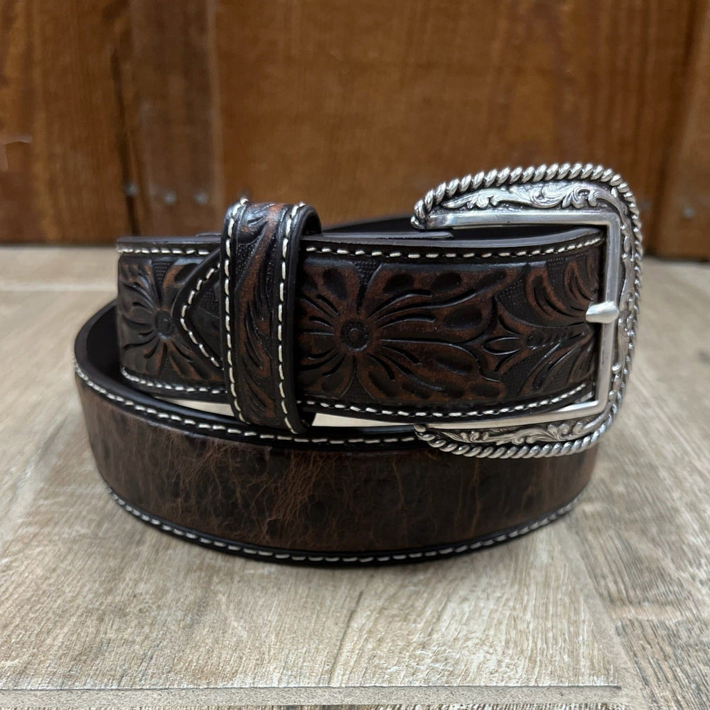 New Ariat Men’s Ostrich Leather Western Belt