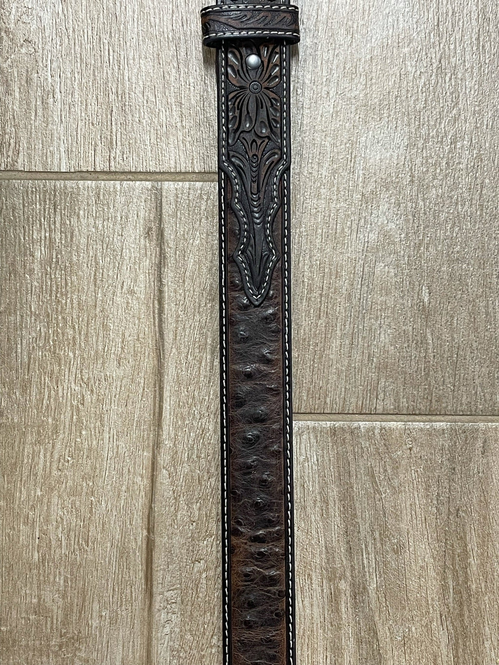 New Ariat Men’s Ostrich Leather Western Belt