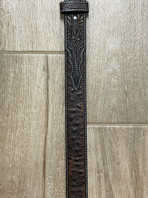 New Ariat Men’s Ostrich Leather Western Belt