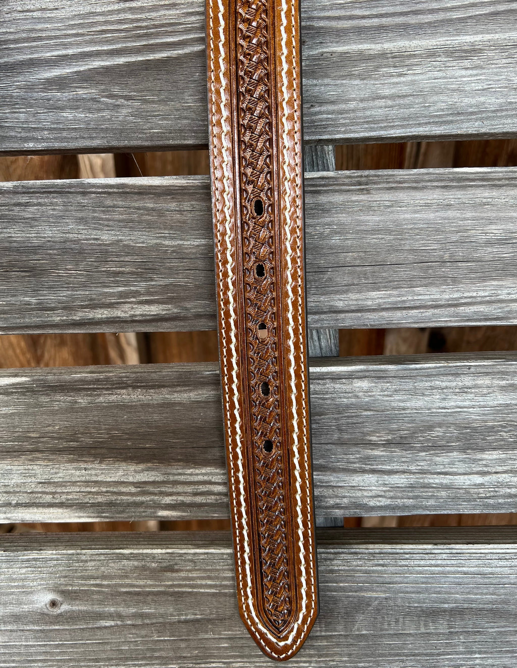 New Tony Lama Cross Creek Men’s Western Leather Belt