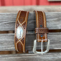 New Tony Lama Cross Creek Men’s Western Leather Belt